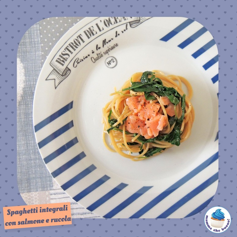 spaghetti integrali con salmone e rucola2