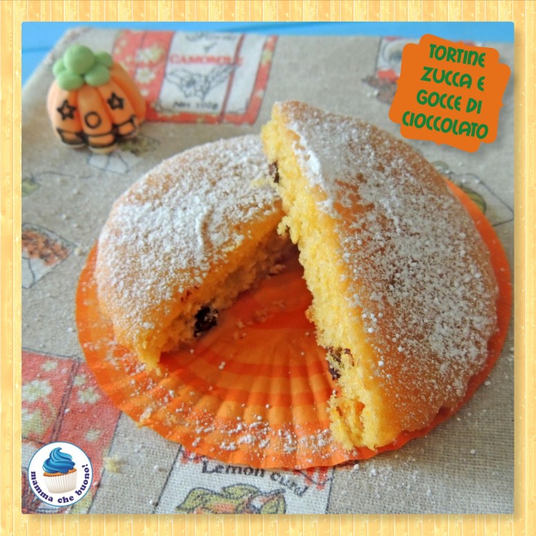 tortine zucca e gocce di cioccolato