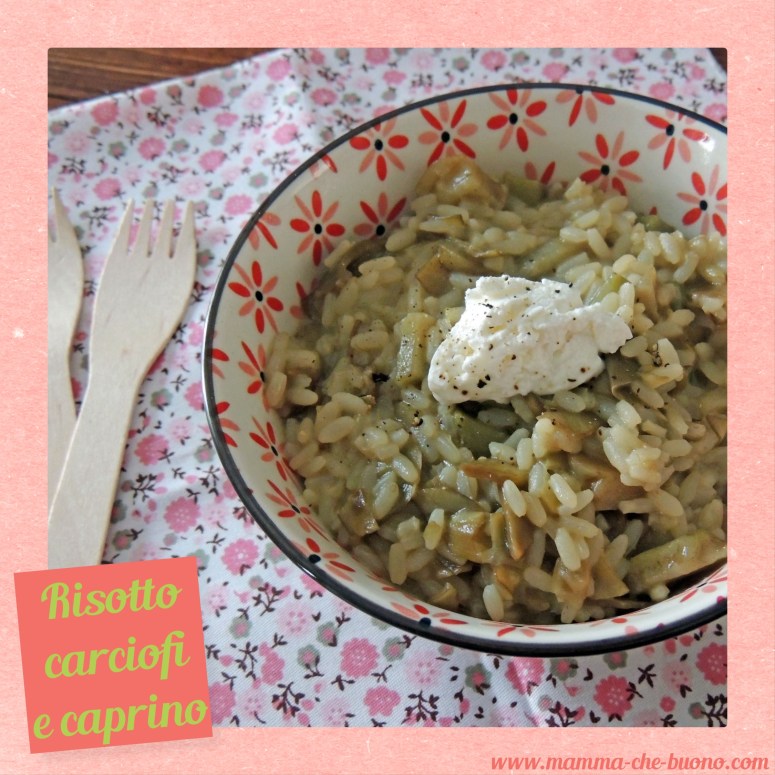 risotto carciofi e caprino