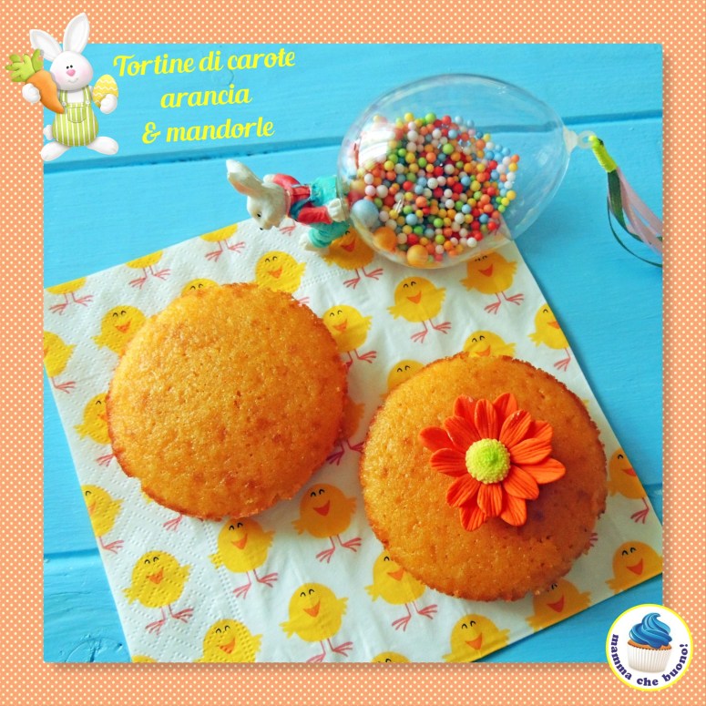 tortine di carote arancia e mandorle