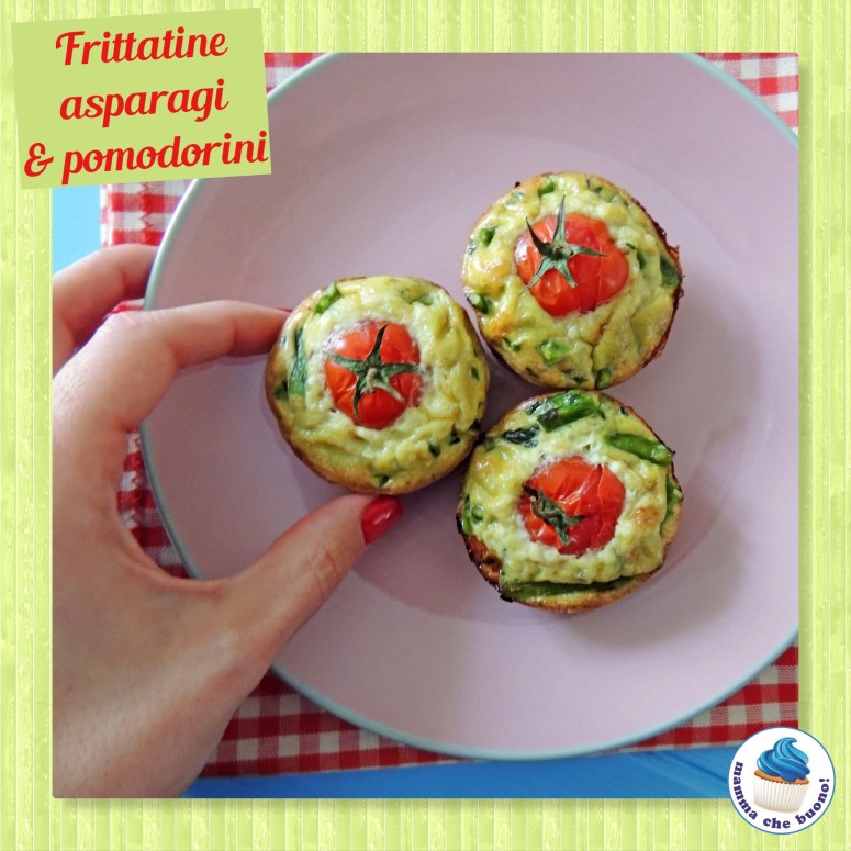 frittatine asparagi e pomodorini