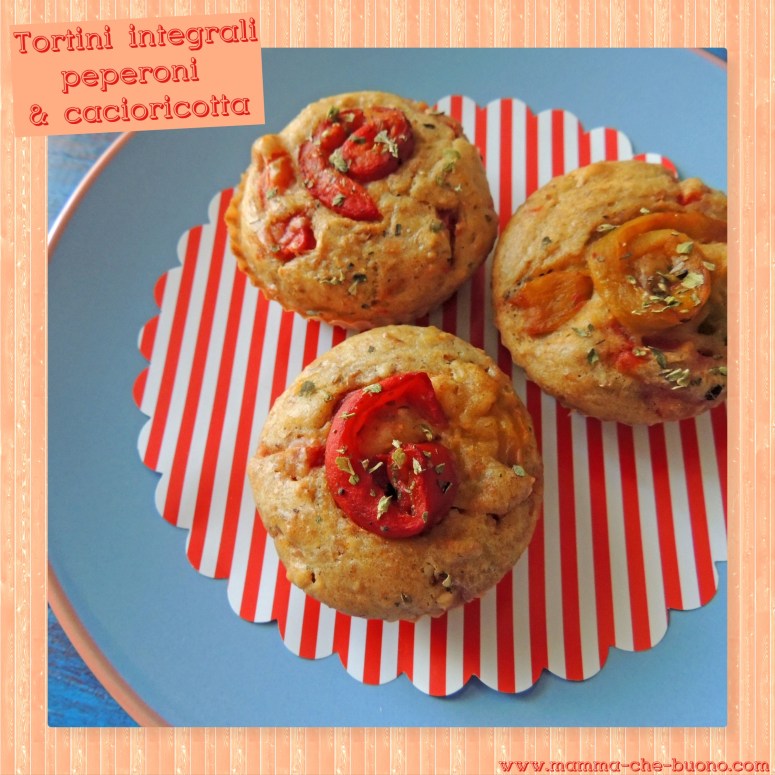 tortini integrali peperoni e cacioricotta