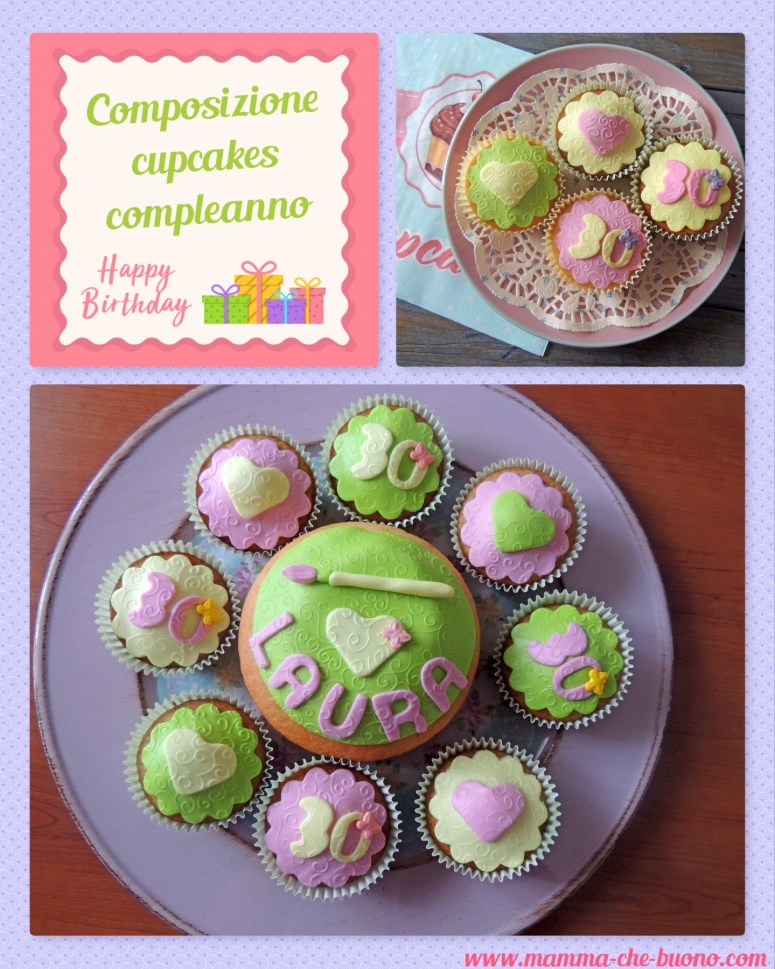 composizione cupcakes compleanno